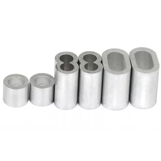 5/10/25/50/100/200/500pcs Wire rope round single hole aluminum sleeve aluminum chuck oval hole clip aluminum buckles quick chuck