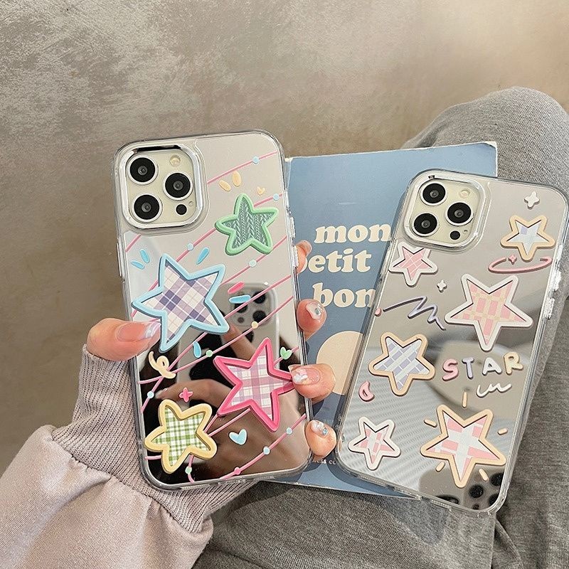 COD เคสโทรศัพท์For เคส Case iPhone 11 15 13 14 12 Pro Max เคส ไอโฟน 11 กรณีโทรศัพท์มือถือ Mirror Star Case
