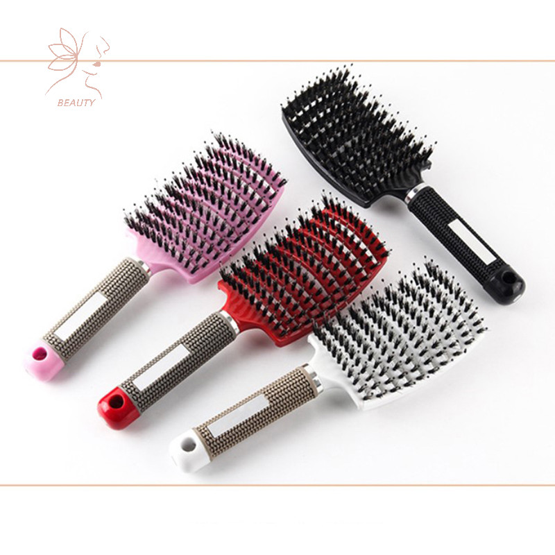[maybeauty ] แปรงผม Anti Static Curved Vented แปรงจัดแต ่ งทรงผม Detangling แปรงนวด {TH }