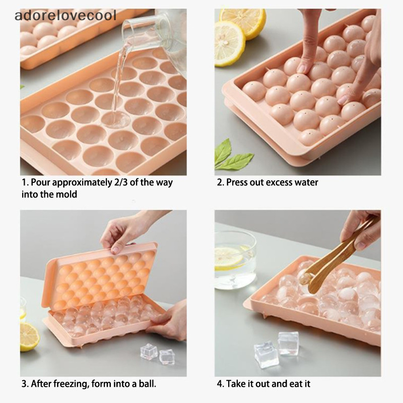 Adth 33 Ice Boll Hockey PP แม่พิมพ์แช่แข็งวิสกี้ Ball Popsicle Ice Cube ถาดกล่อง Lollipop ทําของขวัญครัวเครื่องมืออุปกรณ์เสริม ﻿ มาร์ติจน