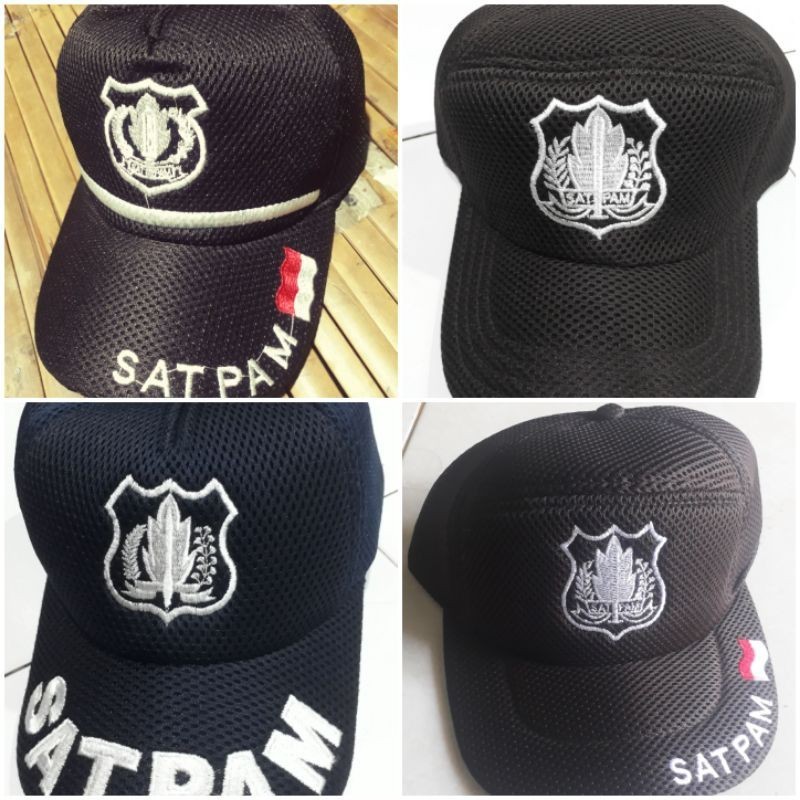 SECURITY HAT//SATPAM//ผ้าฝ้ายรุ่นล่าสุด + เพิ่มชื่อได้