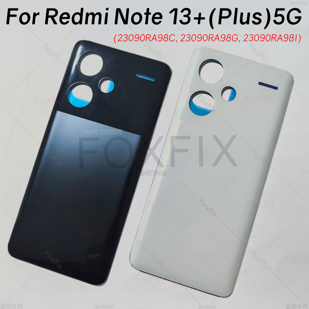 ฝาหลังแบตเตอรี่สําหรับxiaomi Redmiหมายเหตุ 13 Pro + Plus 5G 23090RA98C 23090RA98Gด้านหลังประตูกรณีเปลี่ยน + สติกเกอร์