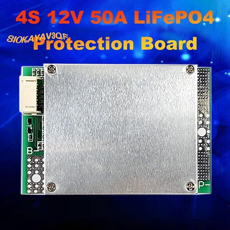 【siokayav3qf】4S 12v 50A BMS LiFePO4 แบตเตอรี่ลิเธียมป้องกันบอร์ดแบตเตอรี่ลิเธียมเพิ่ม PCB ป้องกัน