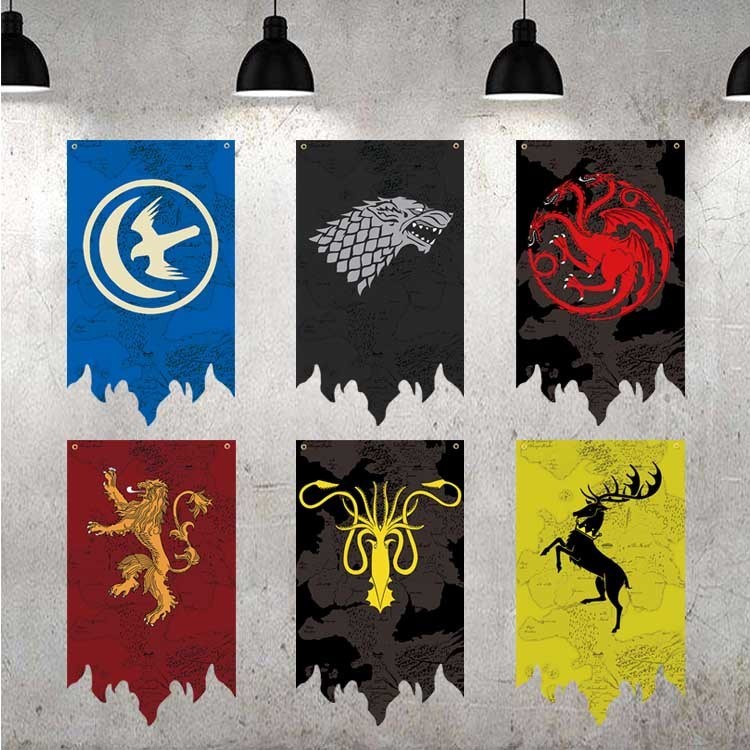 (65 *105CM)Game Of Thrones Flag Wall Decor House of the Dragon Banner ตกแต ่ ง