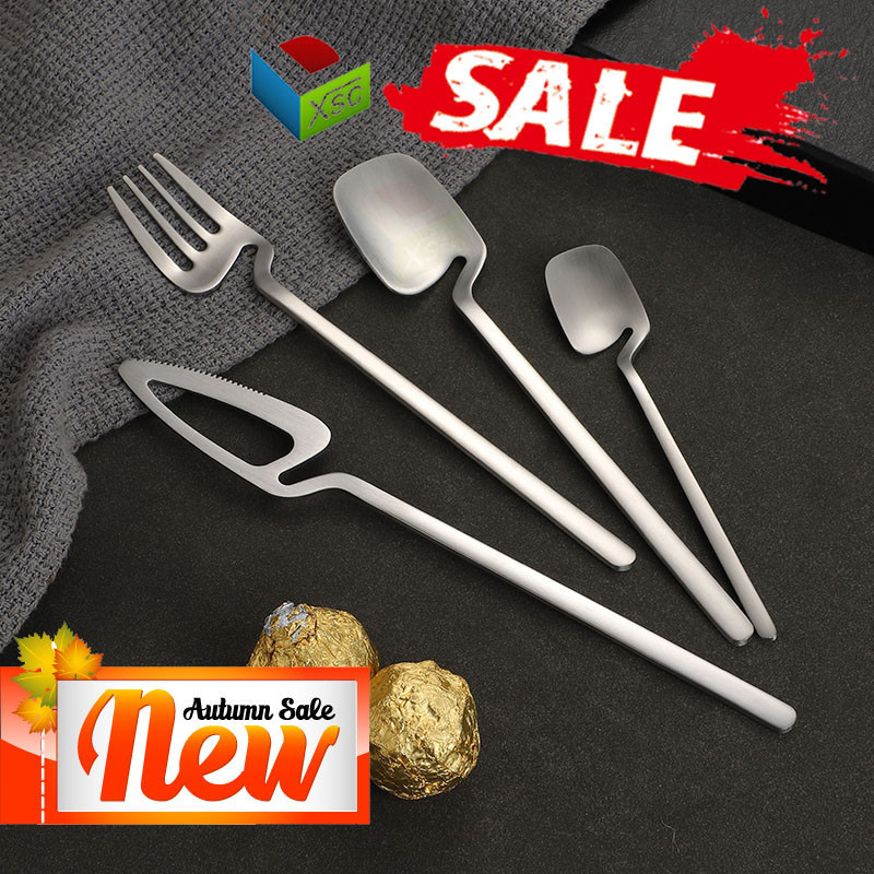 [ใหม่]ช้อน ส้อม มีด ชุดทานสเต็กสุดหรู spoon สแตนเลส 304 แท้! สแตนเลสอย่างดี รูปแบบทันสมัย เพิ่มความโดดเด่นให้จานอาหาร