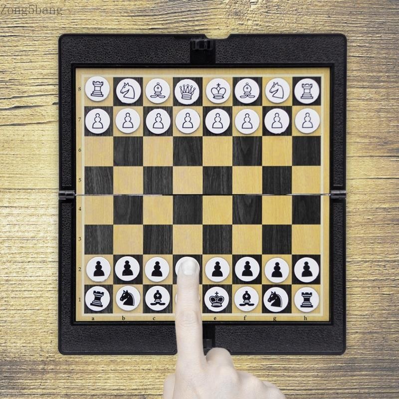Zone Pocket Chess กระดานพับ Interactive Travel ความบันเทิงแบบพกพา Magnetic Chessman เกมกลางแจ ้ งในร ่ ม Easy to