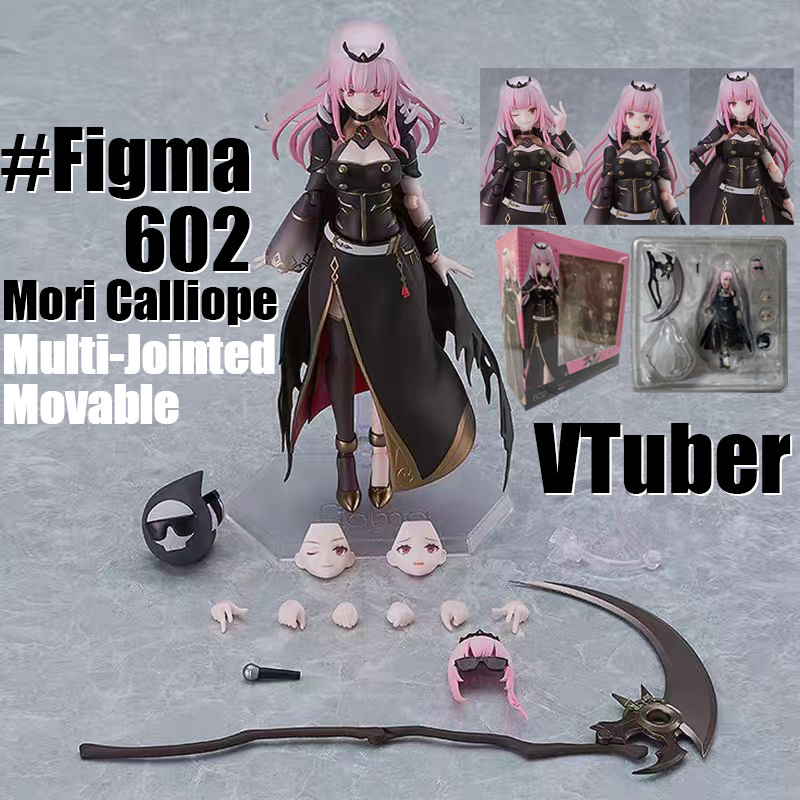 Mori Calliope Action Figure VTuber Figma 602 Model Collection ตุ๊กตาของที่ระลึกของขวัญ