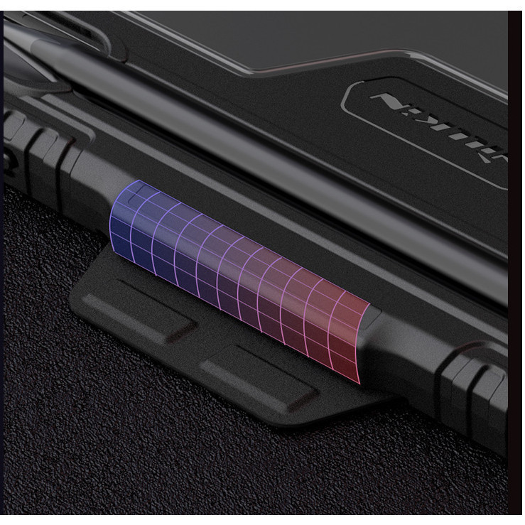 พับจีบ Y NILLKIN งานแท้ หนัง PU กันกระแทกกล้อง แบบสไลด์ได้ สําหรับ Samsung Tab S7 S8 S9 S7FE S9FE PLUS FE ใส่ปากกา