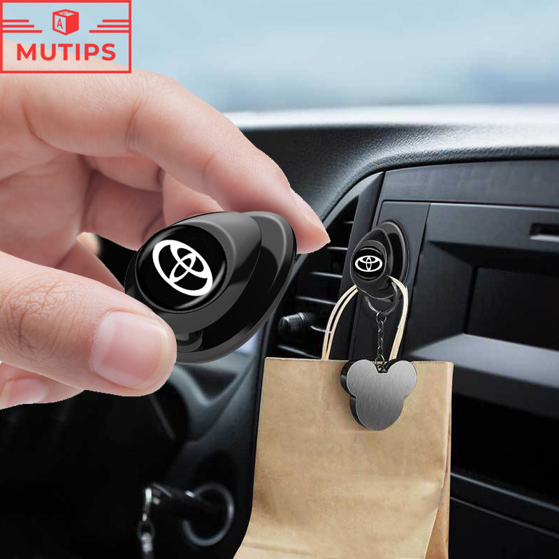 Toyota ตะขอเเขวนในรถยนต์ ตะขอเก็บของ ตะขอเอนกประสงค์บนรถ ตะขอแขวนหลังเบาะ Toyota GR Prius Fortuner Corolla Cross CHR Camry Wish Vios Veloz Estima Sienta Yaris Ativ Altis Hilux Revo Sienta bZ4X Hiace