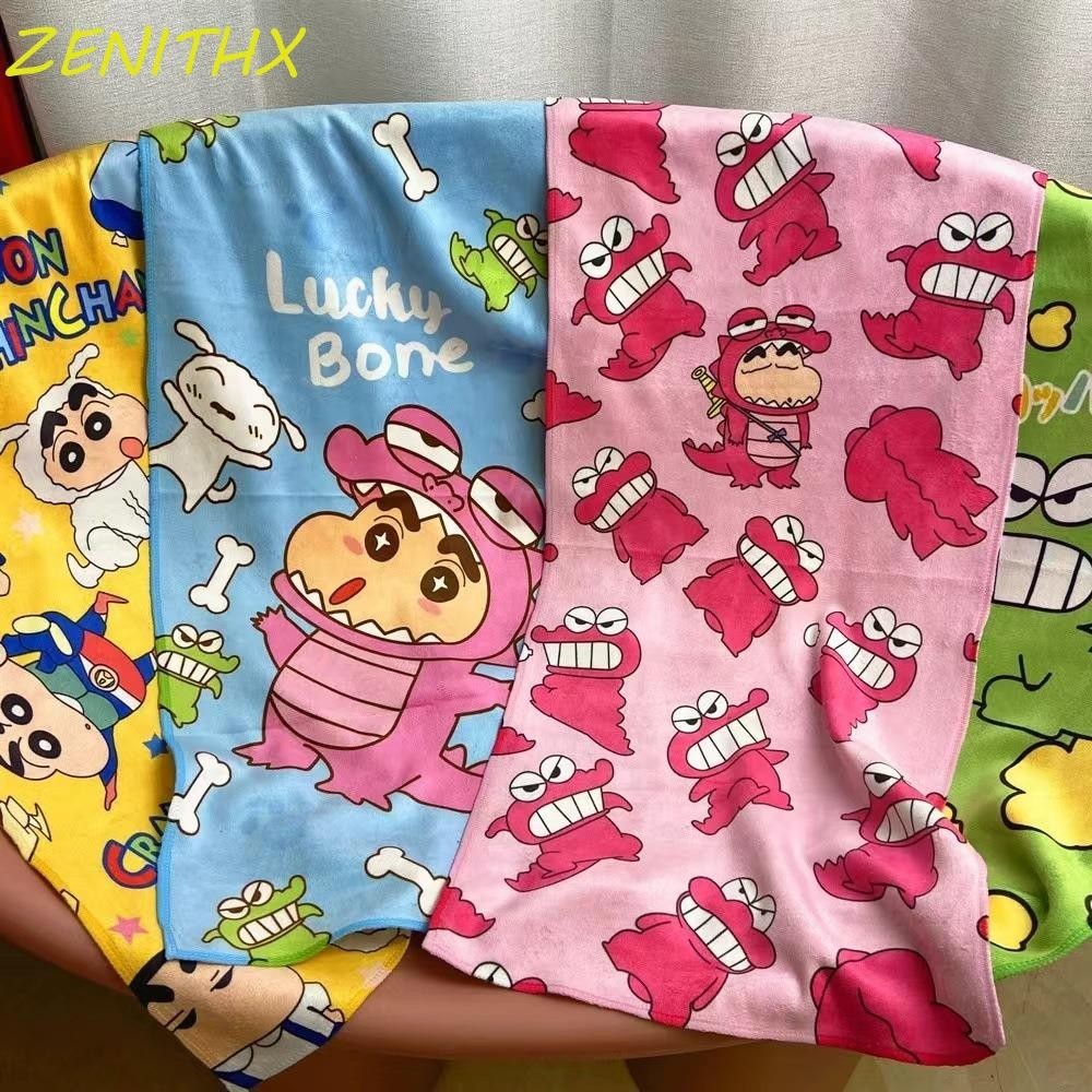 Zenithx ผ้าขนหนูอาบน้ําเครยอนชินจัง, ผ้าขนหนูตุ๊กตาการ์ตูนยัดไส้, ตกแต่งห้องแบบพกพาน่ารักแห้งเร็วผ้าขนหนูพิมพ์ว่ายน้ํา