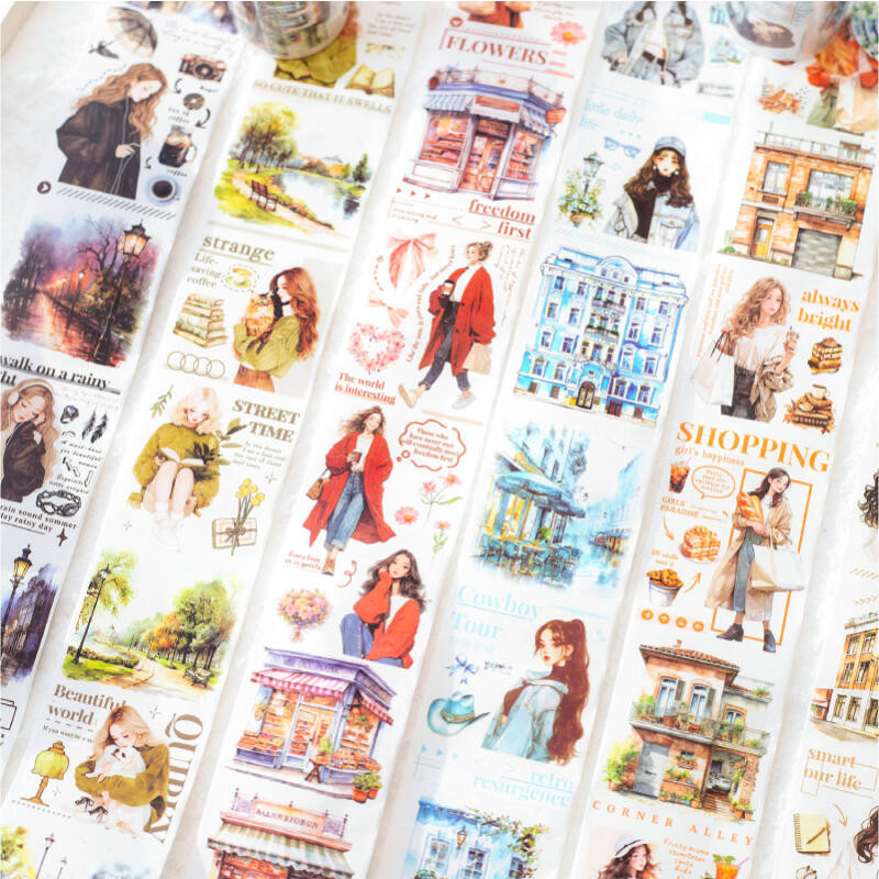 Urny 50mmx2m Roll [Leisure Trip Series] Cute Journal Masking Tape Washi Washi Tape Scrapbooking Material Scrapbooking Kit