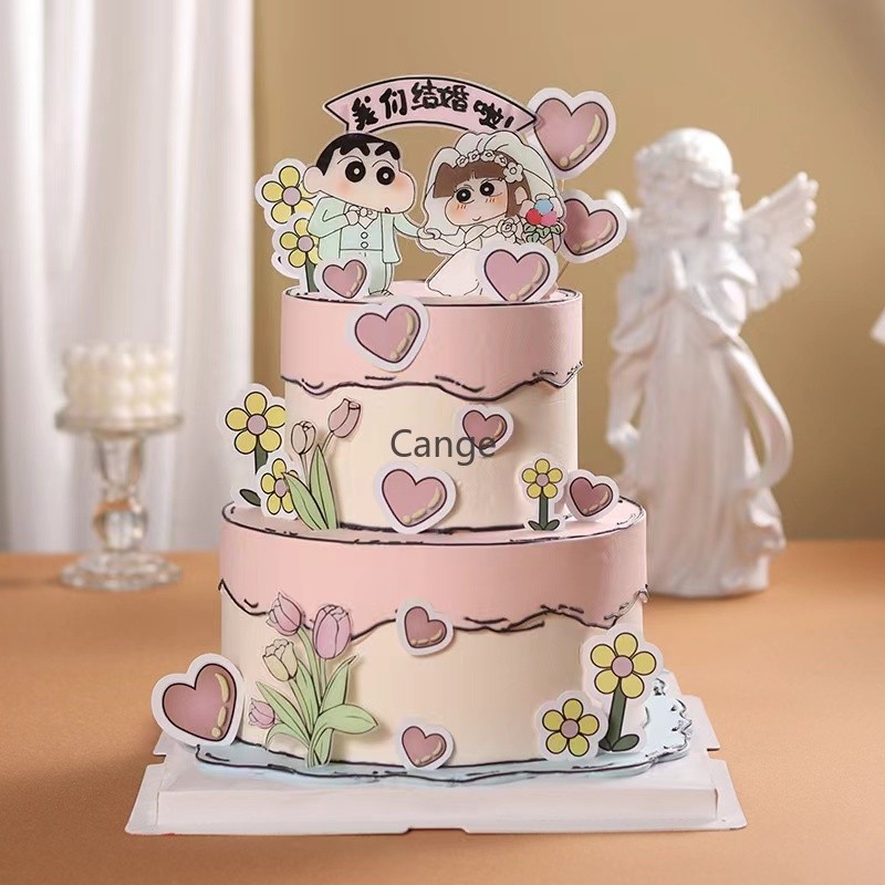 อะนิเมะงานแต่งงานของเราเค้กตกแต่ง plugin ดินสอสีเบเกอรี่ตกแต่ง plugin หมั้นครบรอบเค้กตกแต่ง plugin