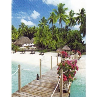 GlobalHouse DAVINCI มู่ลี่ ประตูPVC ขนาด80x200 ซม.ลาย VIEW สินค้าของแท้คุณภาพดี