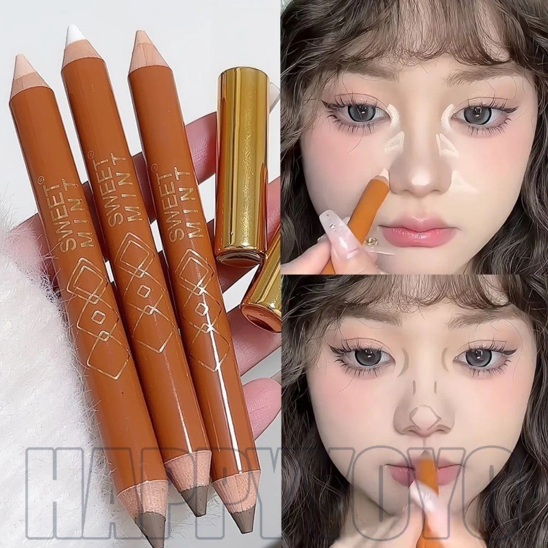 Professional Silky Matte คอนซีลเลอร์กันน้ํา Natural Eye Brightening Highlighter Facial Contour ดินสอเครื่องสําอาง