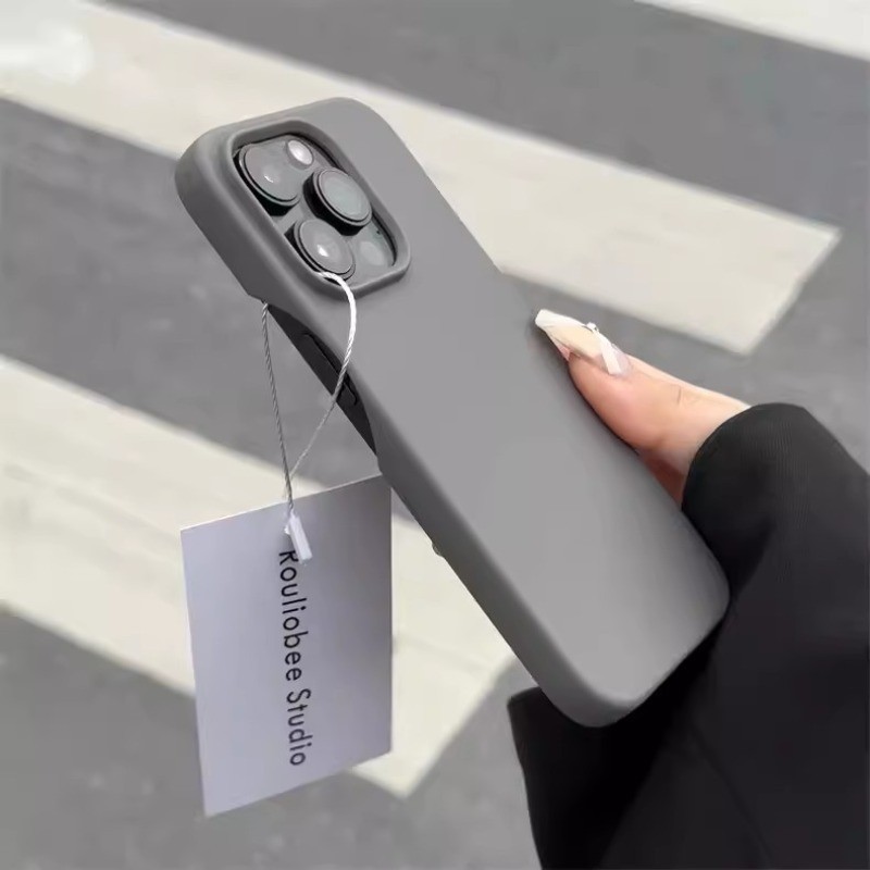 【TPU soft case/GRAY】เคส compatible for iPhone 16 Pro Max 15 14 13 12 11 pro max case