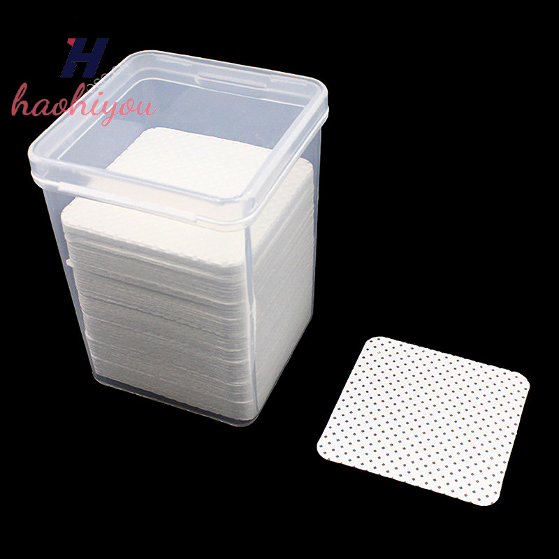 <haohiyou> ผ้าฝ้าย Swab กล่องเก็บสําหรับเล็บ Remover ผ้าขนหนูกระดาษผ้าฝ้ายแผ่นเล็บทําความสะอาดเครื่องมือ Remover Pads Organizer Nice
