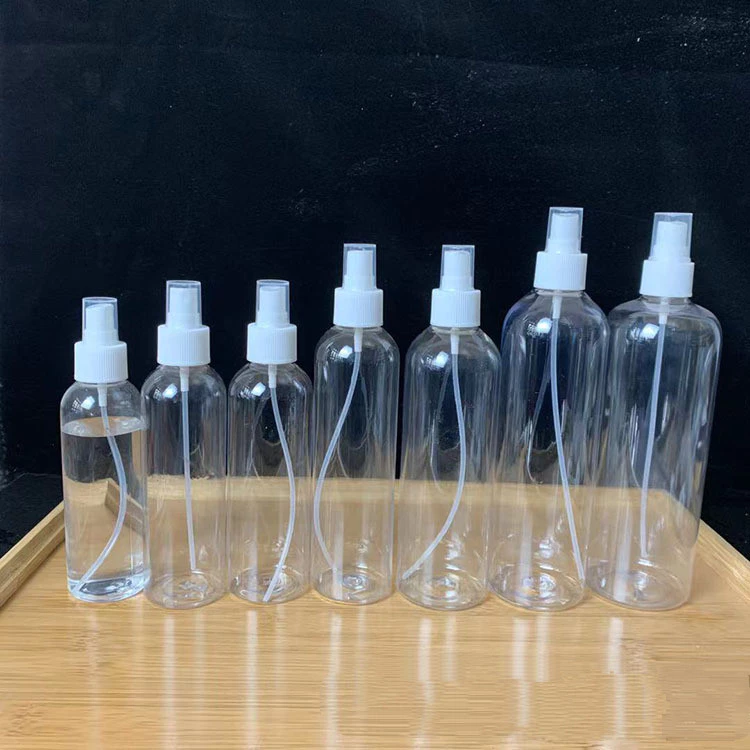 150/200/300/500ml ml ขวดสเปรย์ใสแอลกอฮอล์หม้อสเปรย์หมอกละเอียดสัตว์เลี้ยงขวดพลาสติกย่อย