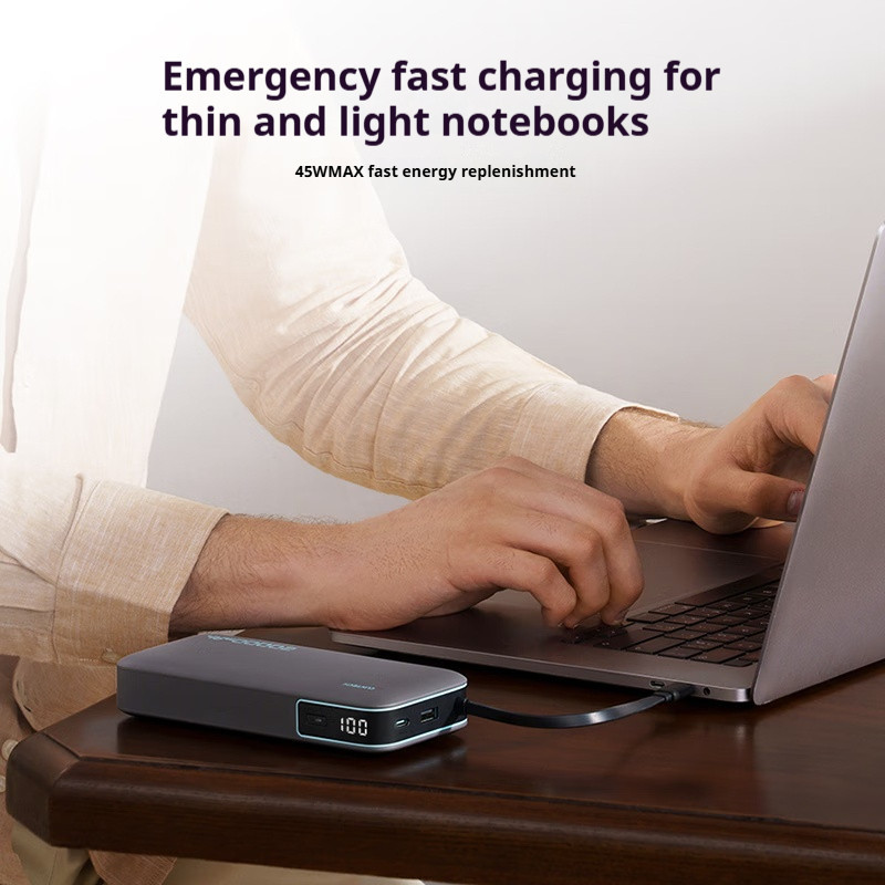Zmi CUKTECH PB200N Power Bank 20000mAh 55W แบตเตอรี่สํารองจอแสดงผล LED ในตัวสาย PD3.0 QC PPS Fast Charger