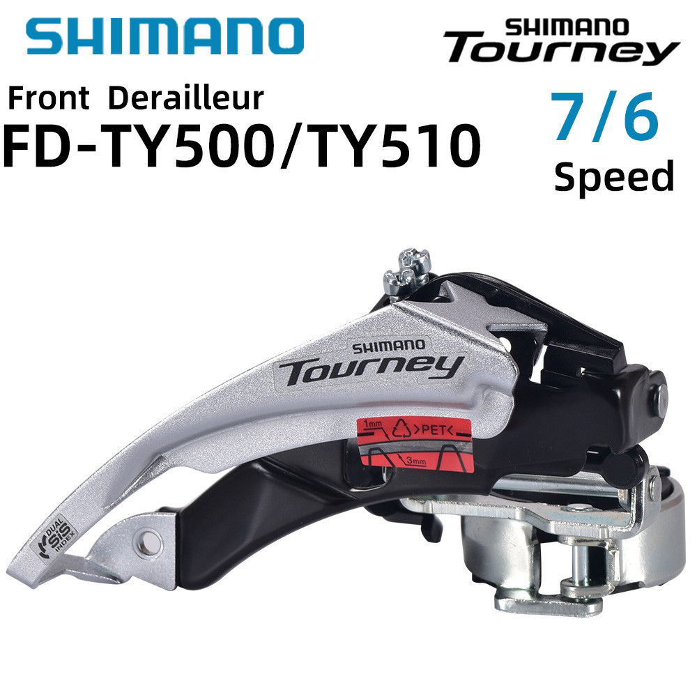 Shimano TOURNEY FD-TY500 TY510 ชุดแถบตีนผีด้านหน้า 6/7/8 ความเร็วเดิมสําหรับ 3x3x7 และ 6 ความเร็วจัก