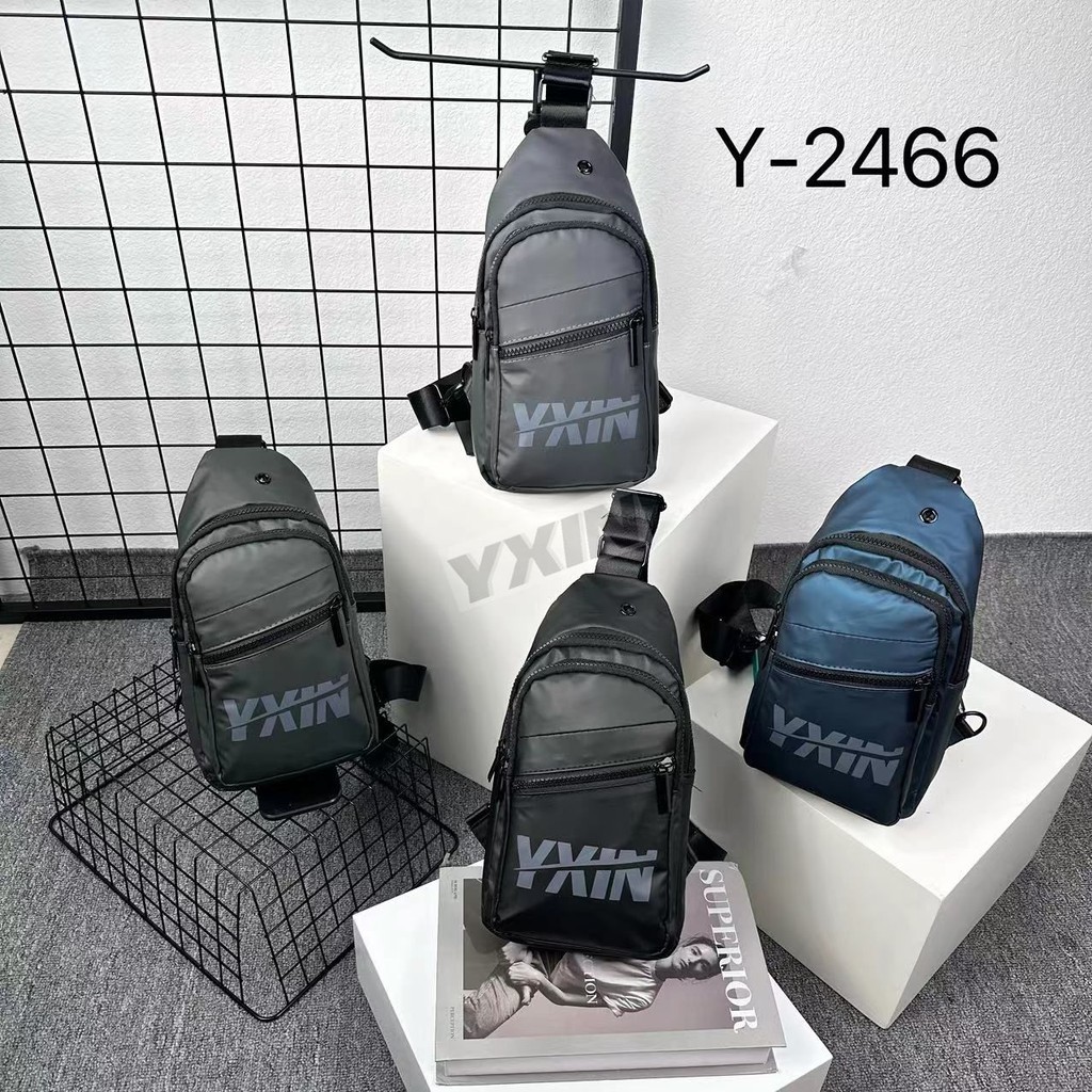 YXIN 2466#กระเป๋าคาดอก กระเป๋าสะพายไหล่ผู้ชาย