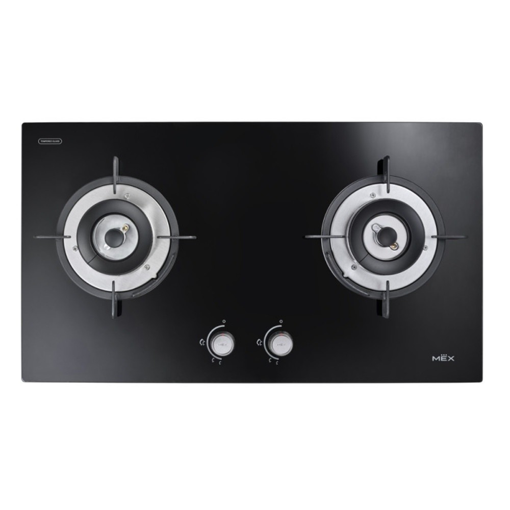 Shopping Idea MEX เตาแก๊สแบบฝังหน้ากระจก 2 หัวเตา V4731M สีดำ ฮิตติดเทรน