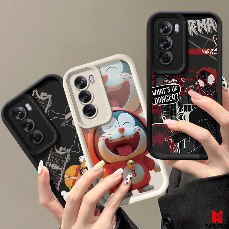 เคส OPPO RENO 12 5G OPPO RENO 12 Pro 5G รูปแบบอะนิเมะ TPU Soft ซิลิโคนป้องกันการตกกรณีโทรศัพท์ HTTY