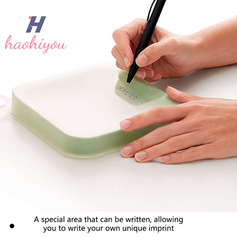 <haohiyou> แบบพกพาซิลิโคนแซนวิชขนมปังปิ้งกล่องอาหารกล่องขนมนักเรียนพนักงานออฟฟิศกล่องอาหารกลางวันภาชนะปิคนิคแบบไมโครวาวาได้ดี