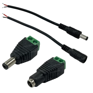 DC Jack แจ็ค DC Adapter Jack plug 5.5x2.1mm แบบหัวแจ็คตัวผู้/หัวแจ็คตัวเมีย/สายตัวผู้/สายตัวเมีย Male/Female Jack/Cab...