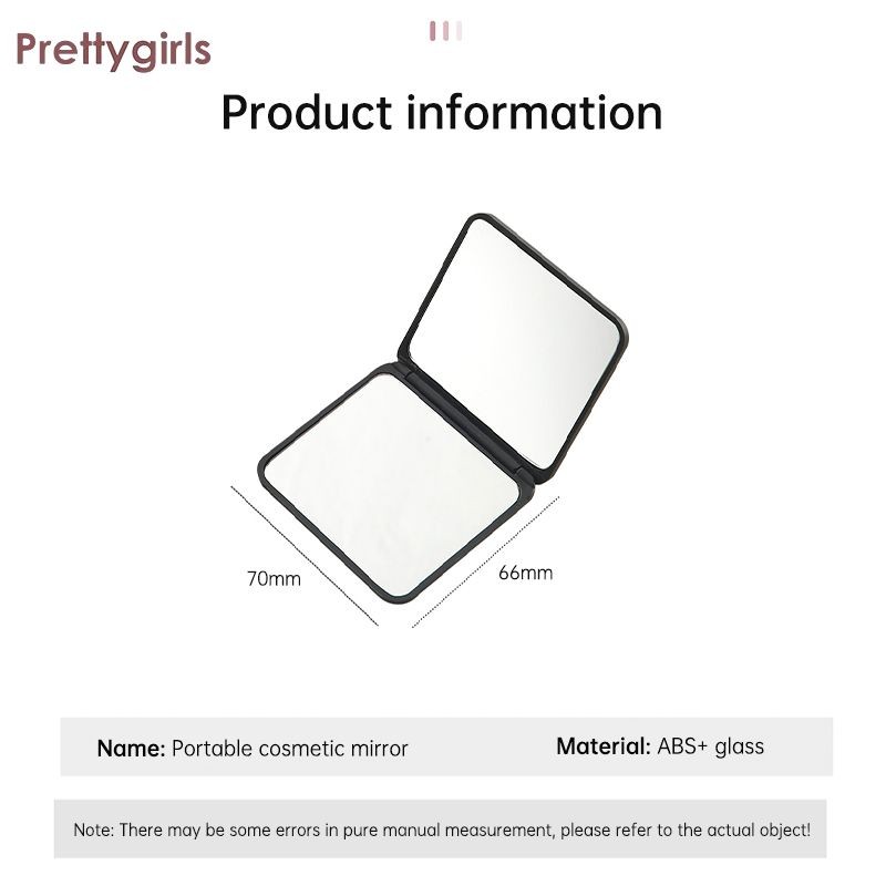 PY.thกระจกเรียบง่ายความละเอียดสูงกระจกพับสองด้าน Ins กระจกแต่งหน้าแบบพกพา-PY - รูปที่ 7