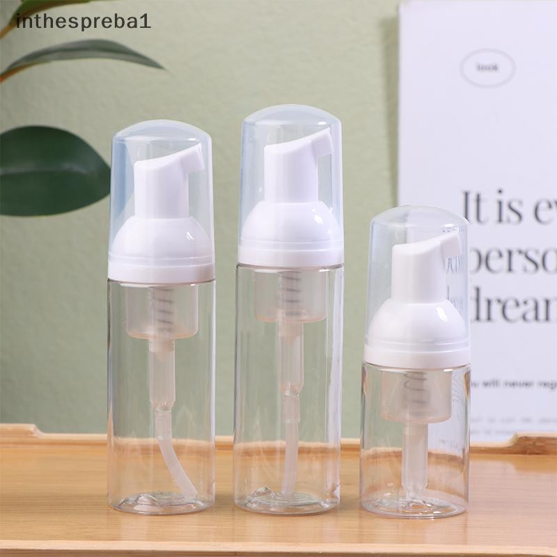 Inthespreba1^^ 1 ชิ้น 30/50/60 มล.สบู่โฟมขวดพลาสติกมูสน้ํายาทําความสะอาดผิวหน้าขวดปั๊มรีฟิลโลชั่นเครื่องจ่ายแชมพู *ใหม่
