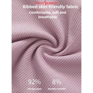 2 IN1 Bra-Top Y-shape Beauty-back Off-the-shoulder Top ผู้หญิงเต้านม Pad Bra + Top 2in1 Ribbed เสื้อกั๊ก Top