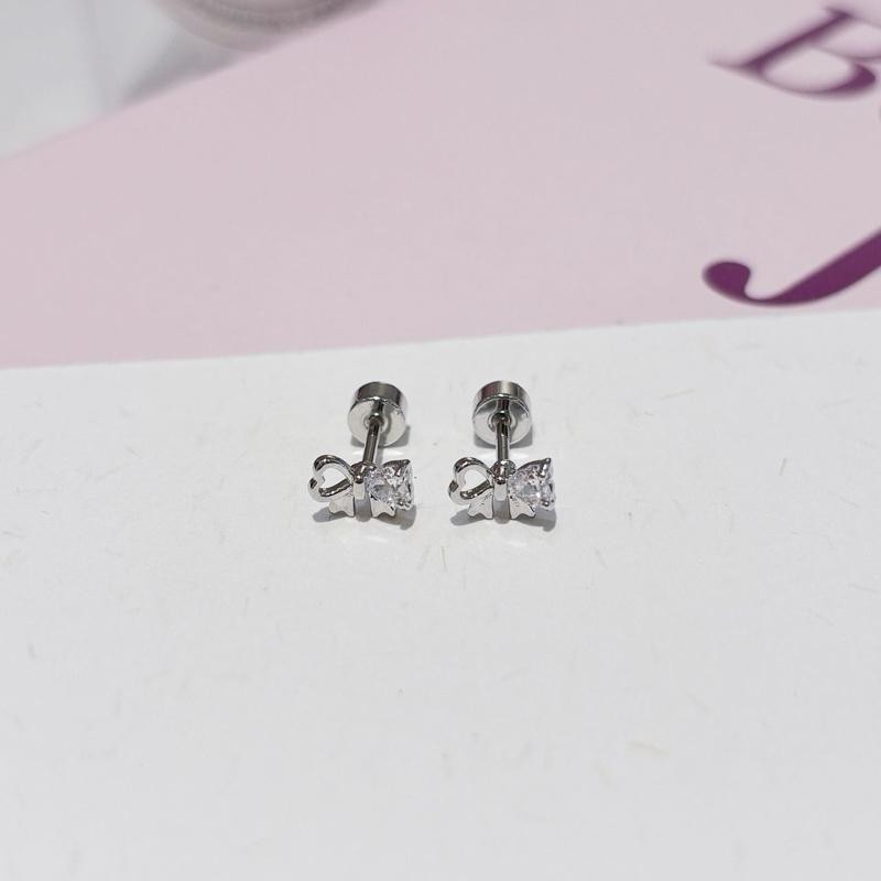 Jinjoo จิวต่างหู รุ่น Lumi Bow ก้านหนา 0.8 mm. สแตนเลส316