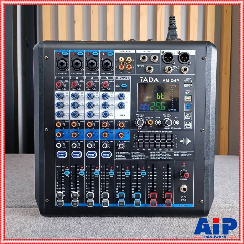 TADA AM-Q4P powermixer 350 watt EFX USB บลูทูส TA DA มิกเซอร์อนาล็อก AM Q4P ธาดา AMQ4P เอไอ-ไพศาล