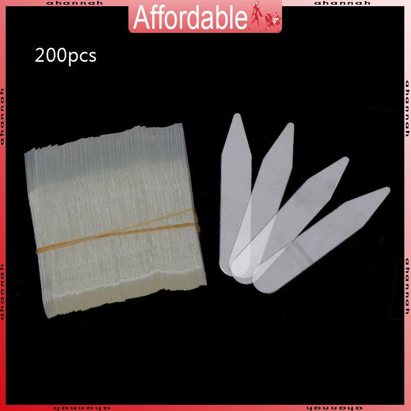 Ah 200 ชิ้นพลาสติกใสคอปก Stays Stiffeners Stay Bones เสื้อเชิ้ตผู้ชายใส