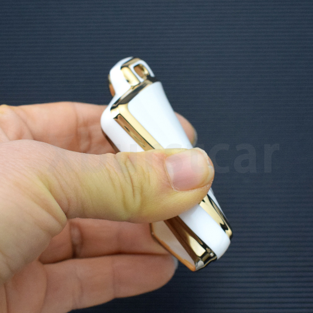 4/5 ปุ่ม TPU สมาร์ทรีโมทกุญแจรถ Fob สําหรับ Toyota Noah Voxi Alphard Estima Vellfire Keyless Protector - รูปที่ 7