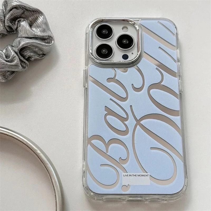 INS Case For เคส iPhone 11 13 16 15 14 12 17 Pro Max เคสไอโฟน11 13promax 16pro Cute เคสโทรศัพท์มือถือเคลือบกระจกไฟฟ้า thumbnail 7