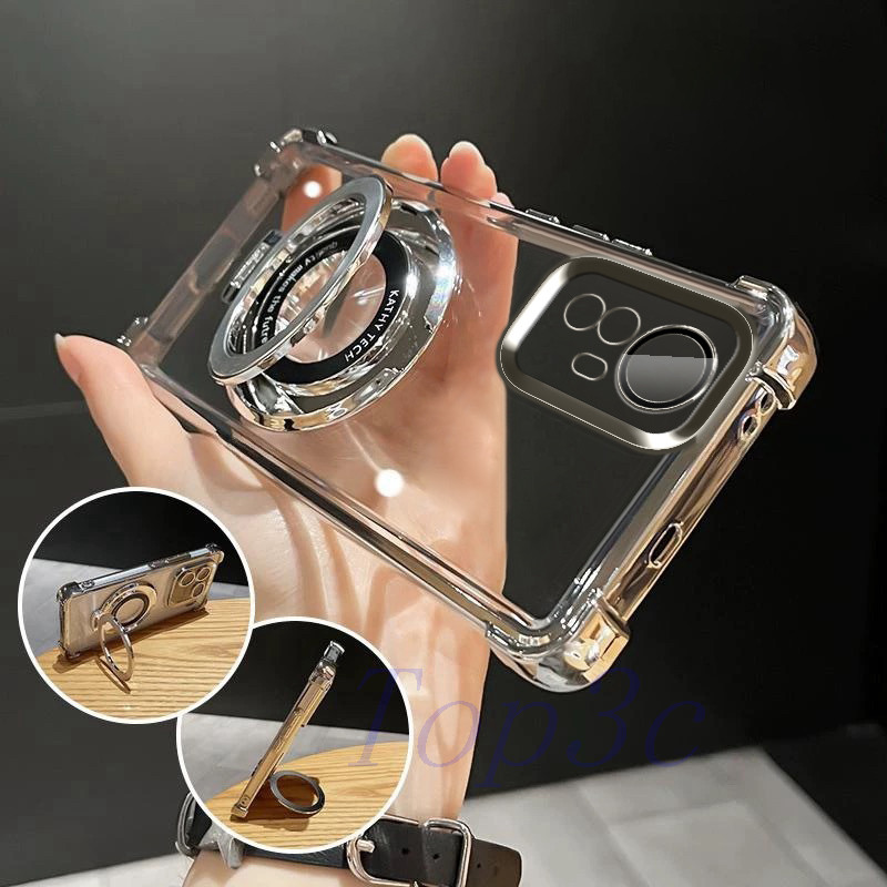 เคส Xiaomi 12T Pro/12/Xiaomi 11 Lite 5G NE/13T Pro/13/14/14T Pro Bracket สไตล์ถุงลมนิรภัย anti drop เคสโทรศัพท์โปร่งใส CDSJ