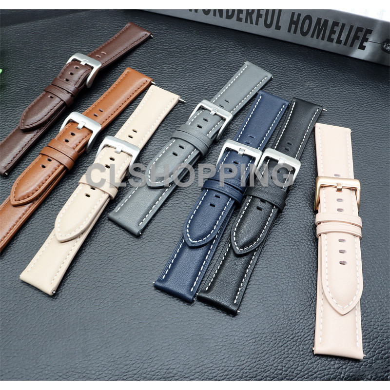 22 มม.สายหนังสําหรับ Xiaomi S4 S3 Redmi นาฬิกา 5active 5lite สมาร์ทวอท์ชเปลี่ยนสายรัดข้อมือสร้อยข้อมือสําหรับนาฬิกา GT 5 4/3/2 46 มม.