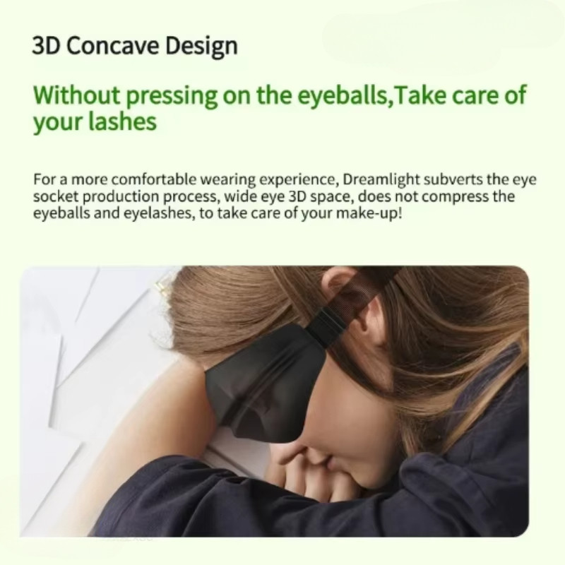 Dreamlight 3/4S Eye Mask Sleep 3D Stereoscopic Sleep Aid สําหรับผู้ชายผู้หญิงผู้ใหญ่สําหรับ Sleeping Block Out Light Travel Eye Mask