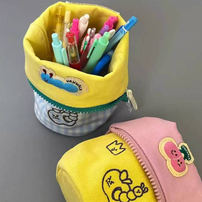 (มีส่งด่วน) tokyosellected(T2299) กระเป๋าใส่ดินสอ-จัดระเบียบเครื่องสำอางค์-ทรงกระบอกพับได้ - รูปที่ 3