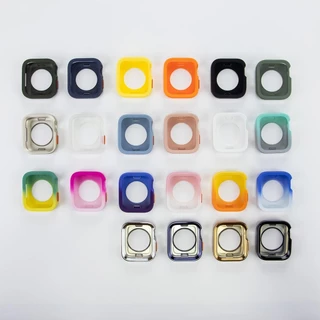 กันชน Soft Matte เคสซิลิโคนสําหรับ Apple Watch Series11/10 46 42 มม.Ultra3/2/1 49 9 8 7 6 5 4 SE 41 มม.40 44 45 มม.