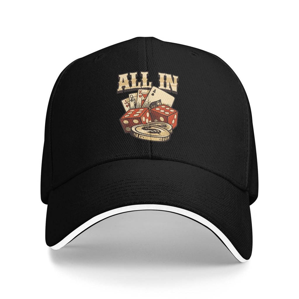 All In Card Game Poker Casino Player New Arrival Custom Baseball Cap