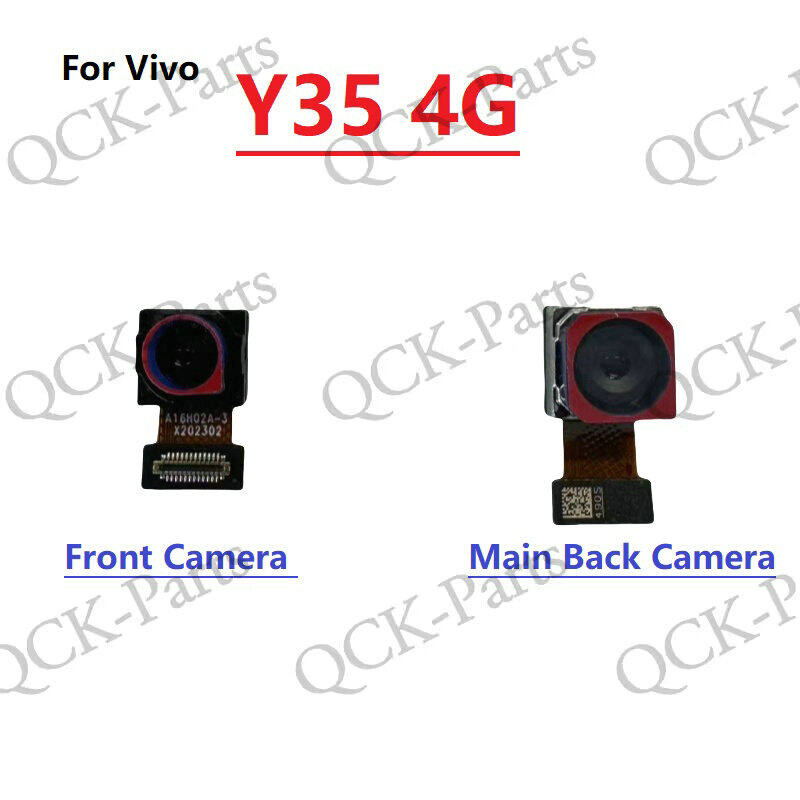 ด้านหน้าด้านหลังกล้องสําหรับ Vivo y35 4G หลัก Facing กล้องโมดูล Flex Cable เปลี่ยนอะไหล่