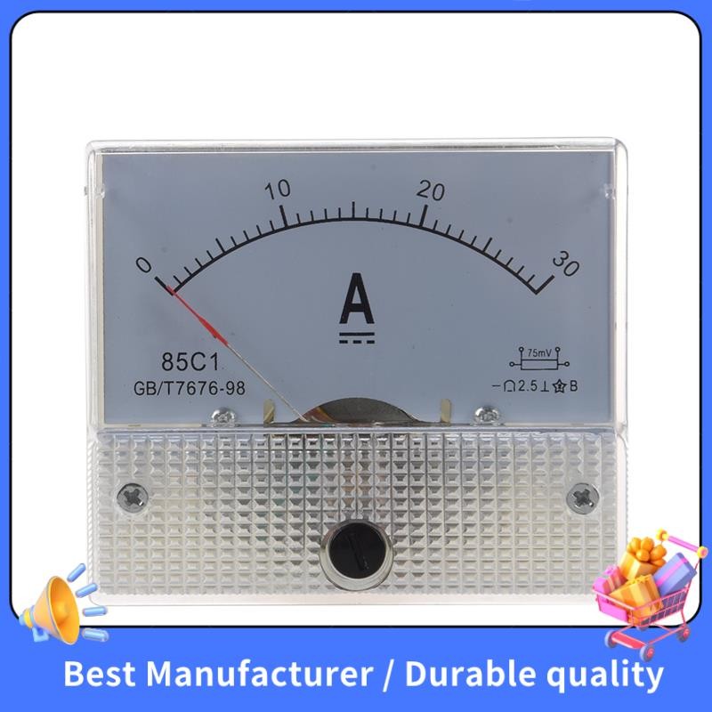 85c1 มิเตอร์วัดกระแสไฟฟ้าแบบอะนาล็อก DC 30A AMP แอมมิเตอร์