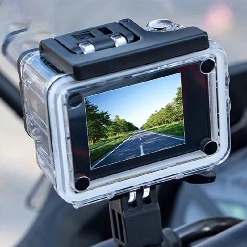 กล้องบันทึกหมวกกันน็อคมอเตอร์ไซค์ 4K HD กันสั่น กล้องกีฬา 360 องศา กล้องติดศีรษะ thumbnail 3