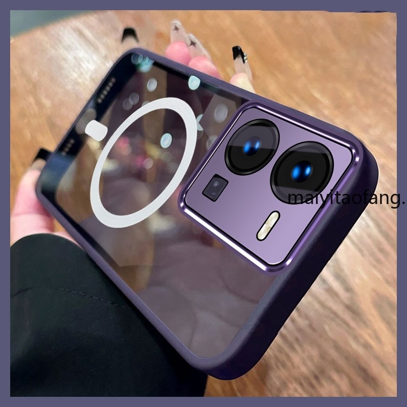 กรณีสําหรับvivo Y35 4g 2022 กระจกกันกระแทกขาตั้งAnti-Fallชุบเคสโทรศัพท์นุ่มพร้อมกล้องเลนส์ProtectorปกหลังXXXB1