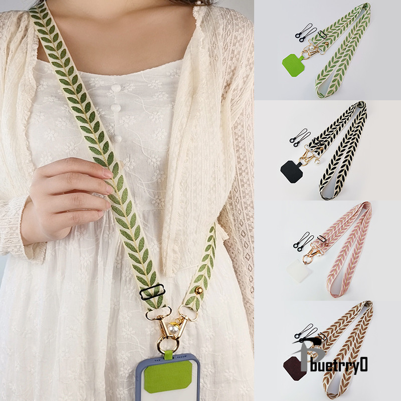 H3c-leaf Phone Lanyard ยาวCrossbodyแขวนโซ่ปรับคอแขวนโซ่โทรศัพท์