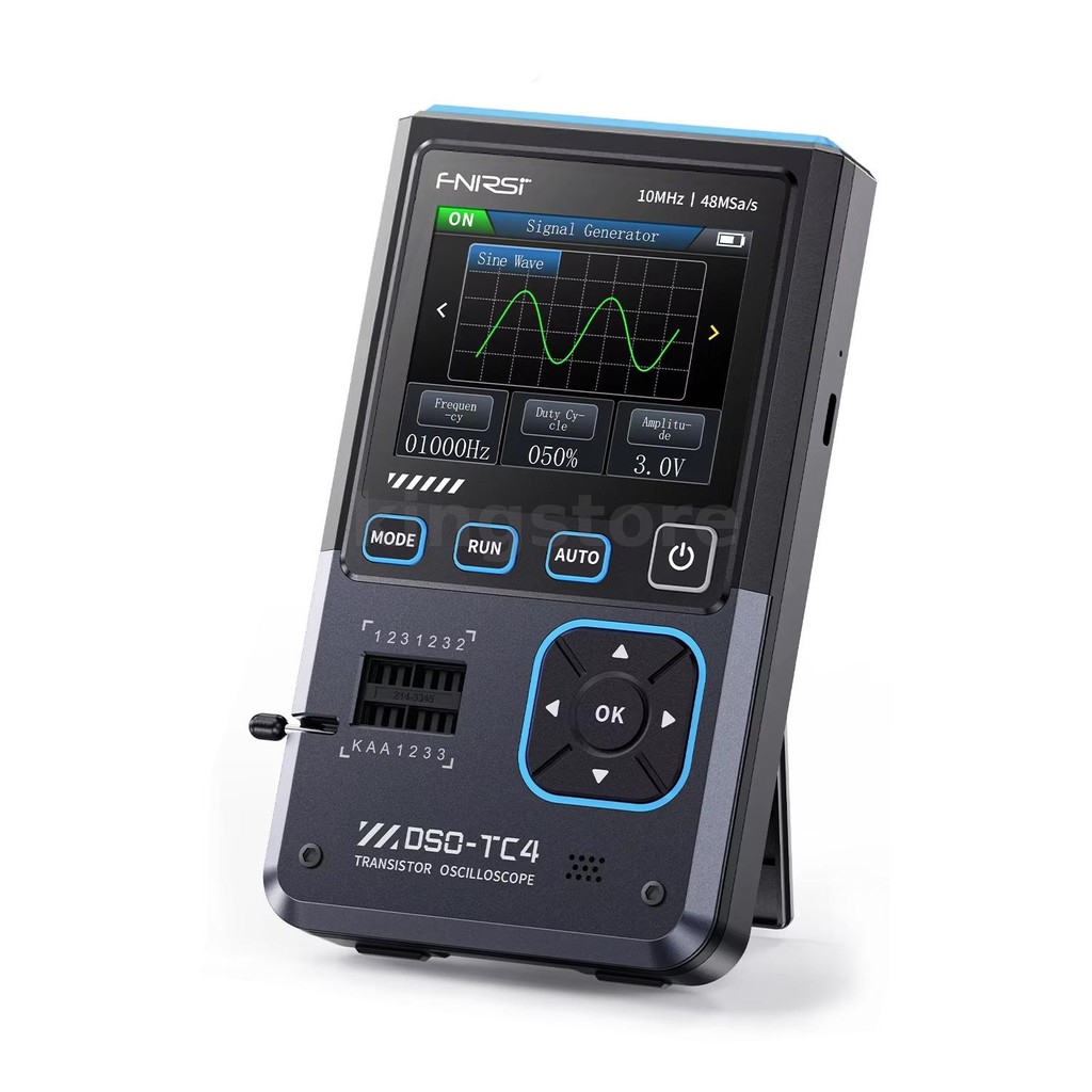 Fnirsi DSO-TC4 3-in-1 Oscilloscope สัญญาณเครื่องกําเนิดไฟฟ้าเครื่องทดสอบทรานซิสเตอร์ 48MSa/s 10MHz B