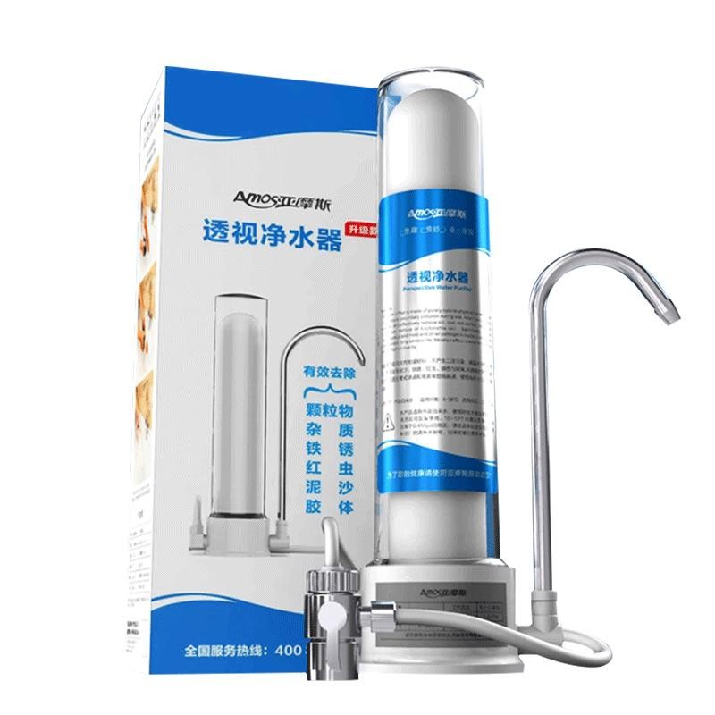 เครื่องกรองน้ำดื่ม 2 ขั้นตอน กรองน้ำประปาดื่มได้ PP กรองน้ำ 5mm ทำความสะอาดได้ ไส้กรองเซรามิค