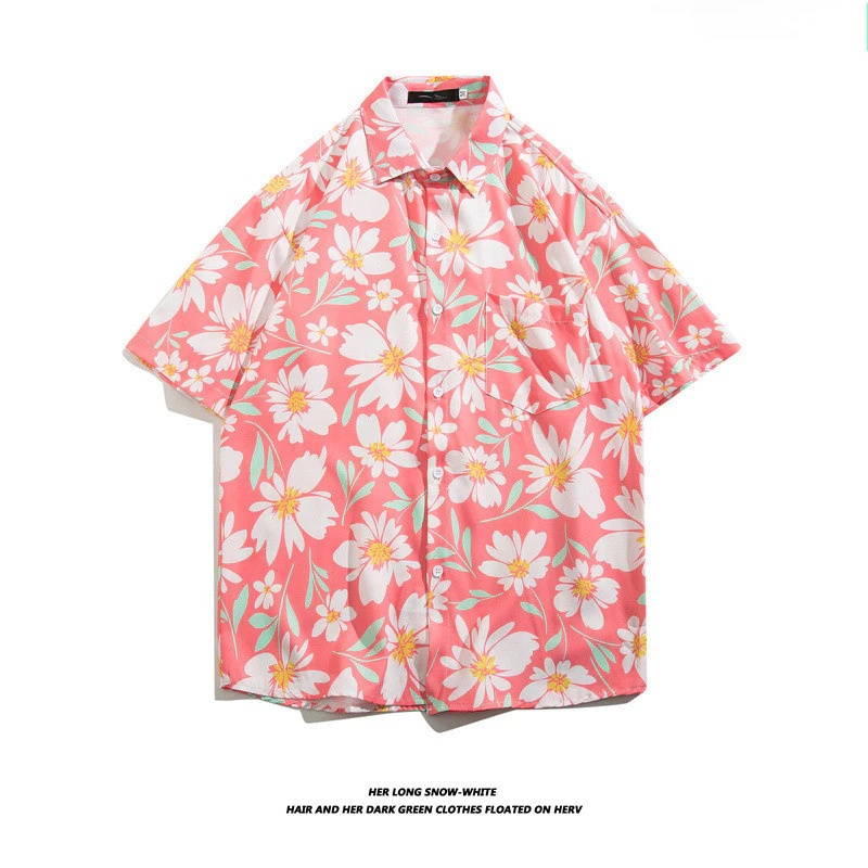 เสื้อสงกรานต์ผู้หญิง แขนสั้น ลายดอกไม้สไตล์ฮาวาย ทรงโอเวอร์ไซส์ thumbnail 9